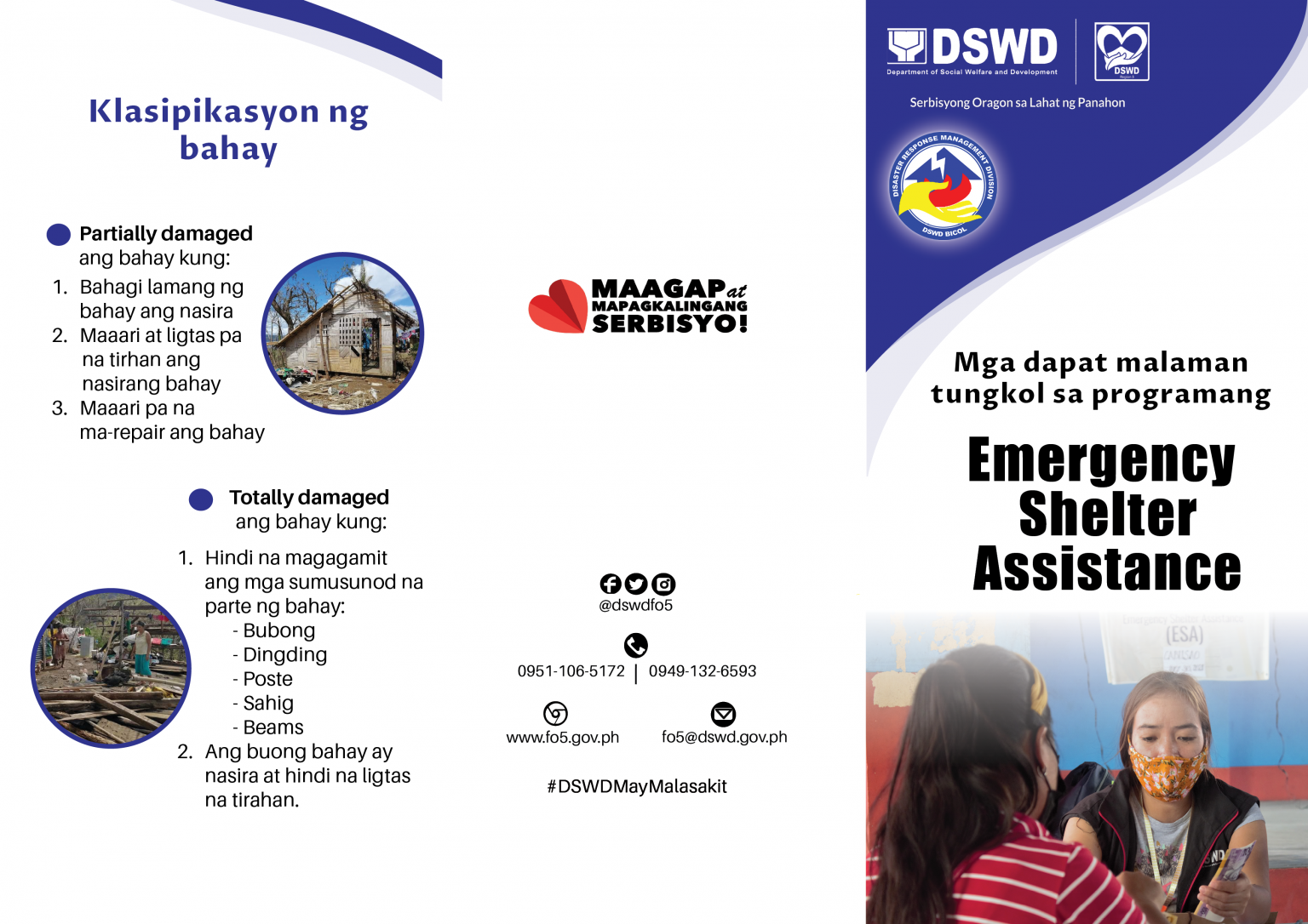 Disaster Response And Management Programs Dswd Field Office V